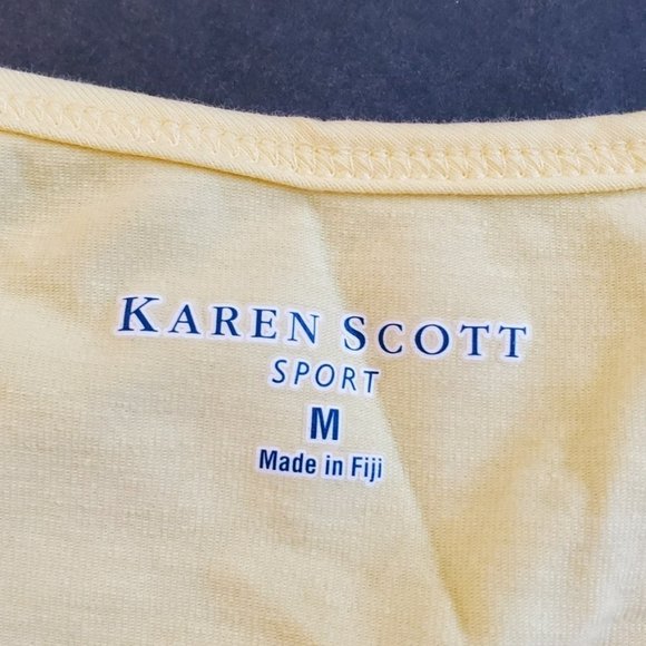 KAREN SCOTT SPORT - Women's Yellow T-Shirt - Picture 3 of 4